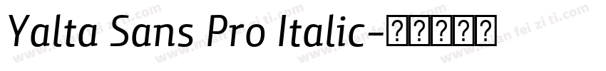 Yalta Sans Pro Italic字体转换